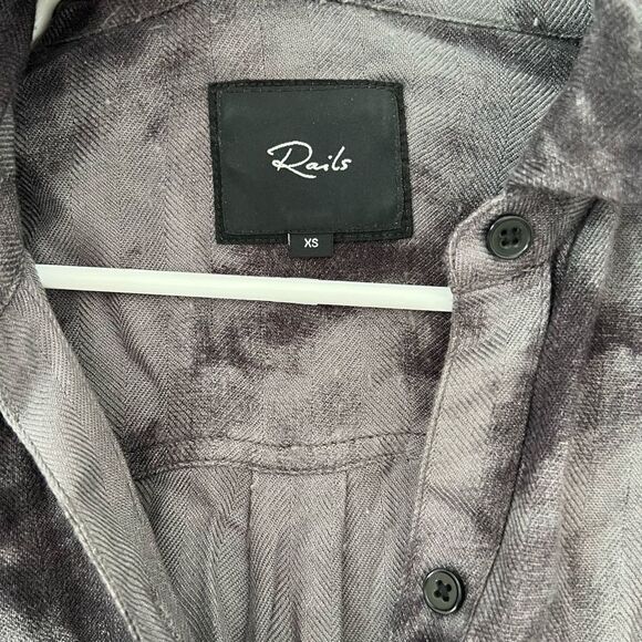 Rails Hunter - Charcoal Tie Dye Button Down - Picture 4 of 5